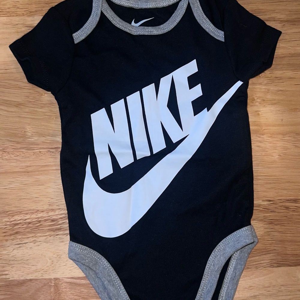 Nike Black and White Kids Bodysuit
